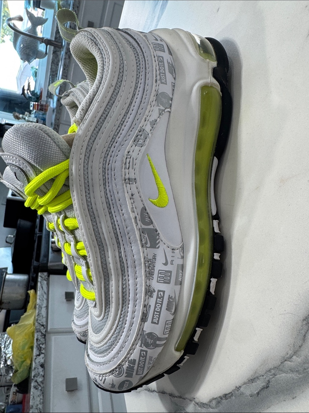 Nike Air Max 97 White with Volt Accents